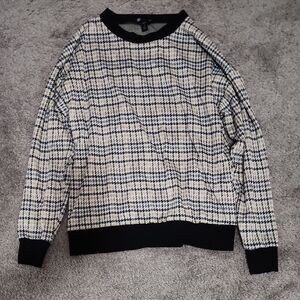 Amisu Plaid Unisex Crewneck Sweater | Size S